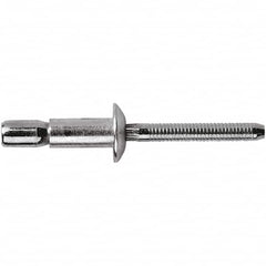 STANLEY Engineered Fastening - Size 6 Dome Head Aluminum Structural with Locking Stem Blind Rivet - Aluminum Mandrel, 0.062" to 0.437" Grip, 3/16" Head Diam, 0.194" to 0.204" Hole Diam, 0.122" Body Diam - Americas Tooling