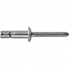 STANLEY Engineered Fastening - Size 8 Dome Head Stainless Steel Structural with Locking Stem Blind Rivet - Stainless Steel Mandrel, 0.08" to 5/8" Grip, 1/4" Head Diam, 0.261" to 0.276" Hole Diam, 0.162" Body Diam - Americas Tooling