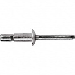 STANLEY Engineered Fastening - Size 8 Dome Head Aluminum Structural with Locking Stem Blind Rivet - Aluminum Mandrel, 0.0799" to 0.6252" Grip, 1/4" Head Diam, 0.261" to 0.276" Hole Diam, 4.11" Body Diam - Americas Tooling