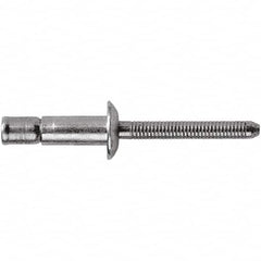 STANLEY Engineered Fastening - Size 6 Dome Head Steel Structural with Locking Stem Blind Rivet - Steel Mandrel, 0.064" to 0.437" Grip, 3/16" Head Diam, 0.194" to 0.204" Hole Diam, 0.12" Body Diam - Americas Tooling