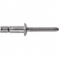 STANLEY Engineered Fastening - Size 8 Dome Head Steel Structural with Locking Stem Blind Rivet - Steel Mandrel, 0.08" to 3/8" Grip, 1/4" Head Diam, 0.261" to 0.276" Hole Diam, 0.162" Body Diam - Americas Tooling