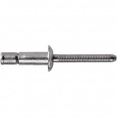 STANLEY Engineered Fastening - Size 6 Dome Head Steel Structural with Locking Stem Blind Rivet - Steel Mandrel, 0.062" to 1/4" Grip, 3/16" Head Diam, 0.194" to 0.204" Hole Diam, 0.12" Body Diam - Americas Tooling