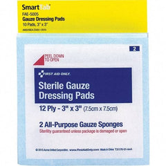 PRO-SAFE - 6-5/8" Long x 5-1/8" Wide, General Purpose Wound Care - White, Gauze Bandage - Americas Tooling