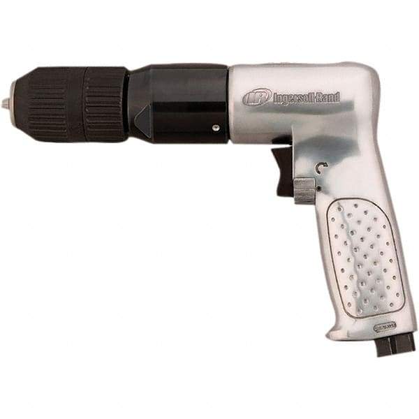 Ingersoll-Rand - 1/2" Reversible Keyless Chuck - Pistol Grip Handle, 5,000 RPM, 0.5 hp, 90 psi - Americas Tooling