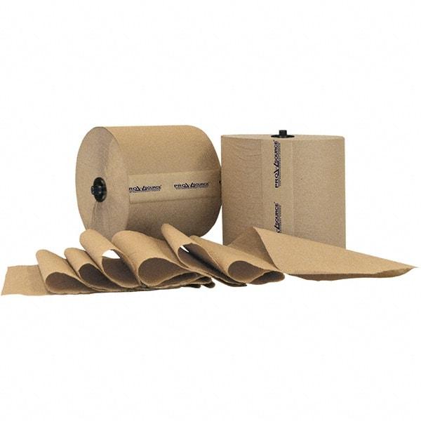 PRO-SOURCE - Hard Roll of 1 Ply Natural Paper Towels - 7-7/8" Wide, 800' Roll Length - Americas Tooling