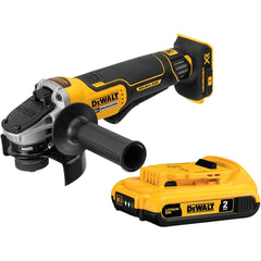 DeWALT - 4-1/2" Wheel Diam, 9,000 RPM Cordless Angle Grinder - Exact Industrial Supply