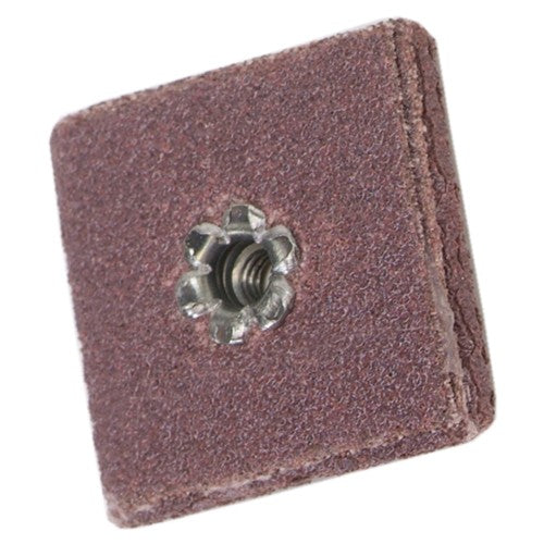 1″ × 1″ × 3/16″ Square Pad 6-Ply 80 Grit 8-32 Eyelet Aluminum Oxide - Americas Tooling