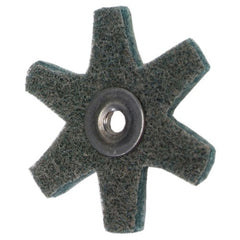 4″ Diameter AG Non Woven Star Very FIne Grit 1/4 20 Eyelet AlumInum Oxide - Americas Tooling