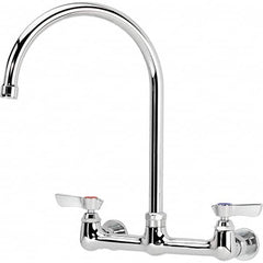 Krowne - Wall Mount, Service Sink Faucet without Spray - Two Handle, Blade Handle, Gooseneck Spout, No Drain - Americas Tooling