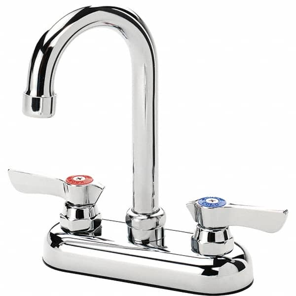 Krowne - Deck Mount, Bar and Hospitality Faucet without Spray - Two Handle, Color Coded Handle, Gooseneck Spout, No Drain - Americas Tooling