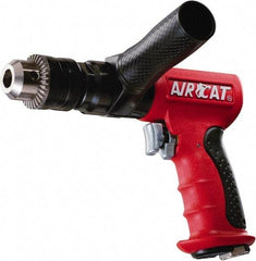 AIRCAT - 1/2" Reversible Keyed Chuck - Pistol Grip Handle, 400 RPM, 6 CFM, 0.625 hp, 90 psi - Americas Tooling