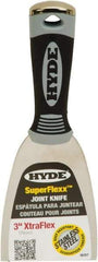 Hyde Tools - 3" Wide Spring Blade Stainless Steel Joint Knife - Flexible, Plastic Handle - Americas Tooling