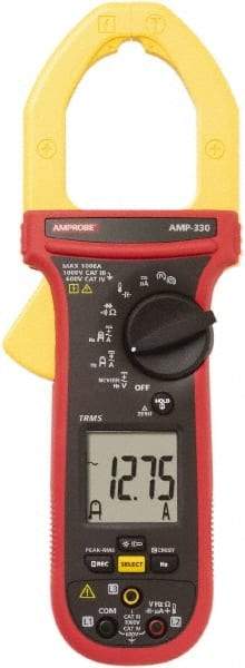 Amprobe - AMP-330, CAT IV, CAT III, Digital True RMS Clamp Meter with 2.0079" Clamp On Jaws - 1000 VAC/VDC, 1000 AC/DC Amps, Measures Voltage, Capacitance, Current, microAmps, Resistance, Temperature - Americas Tooling