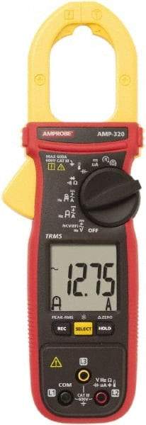 Amprobe - AMP-320, CAT III, Digital True RMS Clamp Meter with 1.378" Clamp On Jaws - 600 VAC/VDC, 600 AC/DC Amps, Measures Voltage, Capacitance, Current, microAmps, Resistance, Temperature - Americas Tooling