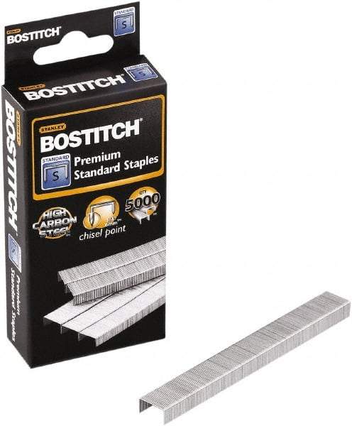 Stanley Bostitch - 1/4" Leg Length, Steel Standard Staples - 20 Sheet Capacity, For Use with All Standard Full-Strip Staplers - Americas Tooling