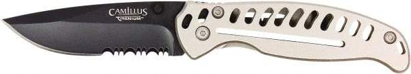 Clauss - 3" Blade, Drop Point Folding Knife - Stainless Steel - Americas Tooling