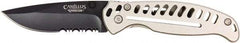 Clauss - 3" Blade, Drop Point Folding Knife - Stainless Steel - Americas Tooling