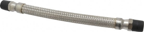 Made in USA - 12" OAL, 1/2" ID, 1,040 Max psi, Flexible Metal Hose Assembly - Americas Tooling