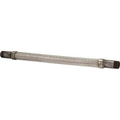 Made in USA - 18" OAL, 3/4" ID, 600 Max psi, Flexible Metal Hose Assembly - Americas Tooling