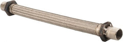 Made in USA - 24" OAL, 1-1/4" ID, 450 Max psi, Flexible Metal Hose Assembly - Americas Tooling