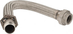 Made in USA - 24" OAL, 1-1/4" ID, 450 Max psi, Flexible Metal Hose Assembly - Americas Tooling