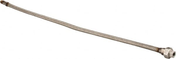 Made in USA - 30" OAL, 1/4" ID, 2,240 Max psi, Flexible Metal Hose Assembly - Americas Tooling