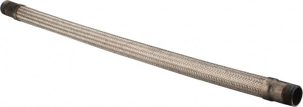 Made in USA - 36" OAL, 1-1/4" ID, 450 Max psi, Flexible Metal Hose Assembly - Americas Tooling