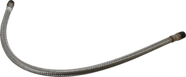 Made in USA - 36" OAL, 1/2" ID, 1,040 Max psi, Flexible Metal Hose Assembly - Americas Tooling