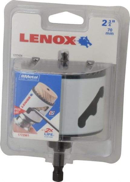 Lenox - 2-3/4" Diam, 1-1/2" Cutting Depth, Hole Saw - Bi-Metal Saw, Toothed Edge - Americas Tooling