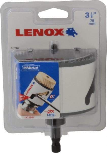 Lenox - 3-1/8" Diam, 1-1/2" Cutting Depth, Hole Saw - Bi-Metal Saw, Toothed Edge - Americas Tooling