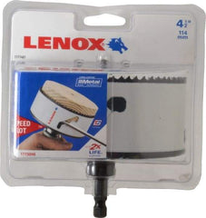 Lenox - 4-1/2" Diam, 1-1/2" Cutting Depth, Hole Saw - Bi-Metal Saw, Toothed Edge - Americas Tooling