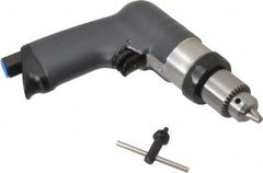 Ingersoll-Rand - 1/4" Keyed Chuck - Pistol Grip Handle, 3,000 RPM, 17 CFM, 0.4 hp, 90 psi - Americas Tooling