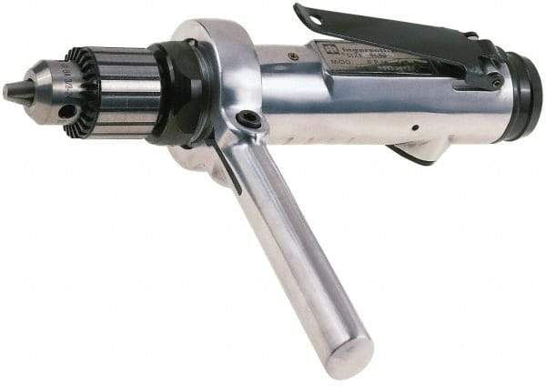 Ingersoll-Rand - 3/8" Keyed Chuck - Inline Handle, 1,000 RPM, 15 CFM, 0.4 hp, 90 psi - Americas Tooling