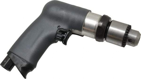 Ingersoll-Rand - 3/8" Reversible Keyed Chuck - Pistol Grip Handle, 2,000 RPM, 17 CFM, 0.4 hp, 90 psi - Americas Tooling