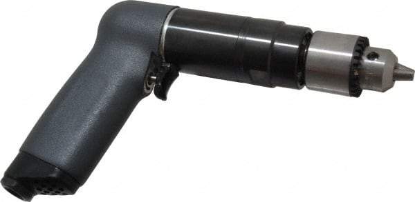 Ingersoll-Rand - 3/8" Keyed Chuck - Pistol Grip Handle, 350 RPM, 20 CFM, 0.51 hp, 90 psi - Americas Tooling