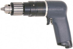 Ingersoll-Rand - 3/8" Keyed Chuck - Pistol Grip Handle, 1,400 RPM, 25 CFM, 0.75 hp, 90 psi - Americas Tooling