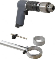 Ingersoll-Rand - 1/2" Keyed Chuck - Pistol Grip Handle, 600 RPM, 25 CFM, 0.75 hp, 90 psi - Americas Tooling