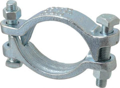 Dixon Valve & Coupling - 3-1/4 to 3-1/2" OD, Double Bolt Iron Clamp - Plated Malleable Iron - Americas Tooling