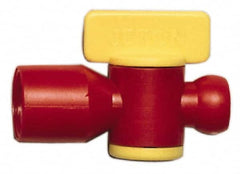 Value Collection - 2 Piece, 1/4" ID Coolant Hose NPT Valve - Female to Female Connection, POM Body, 1/4 NPT, Use with Snap Together Hose Systems - Americas Tooling