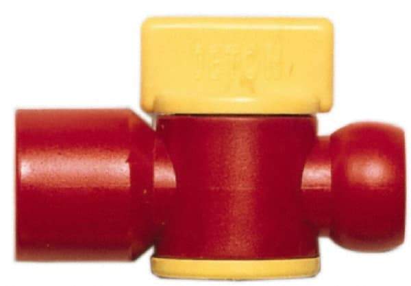 Value Collection - 2 Piece, 3/8" ID Coolant Hose BSPT Valve - Female to Female Connection, POM Body, 3/8 BSPT, Use with Snap Together Hose Systems - Americas Tooling