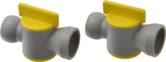 Value Collection - 2 Piece, 1/2" ID Coolant Hose Connection Valve - Male to Female Connection, POM Body, Unthreaded, Use with Snap Together Hose Systems - Americas Tooling