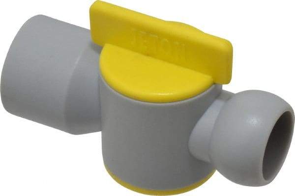 Value Collection - 2 Piece, 1/2" ID Coolant Hose NPT Valve - Female to Female Connection, POM Body, 1/2 NPT, Use with Snap Together Hose Systems - Americas Tooling