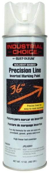 Rust-Oleum - 15 fl oz White Marking Paint - 300' to 350' Coverage at 1-1/2" Wide, Solvent-Based Formula - Americas Tooling