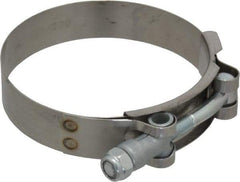 Campbell Fittings - 3-1/4" Hose, 3/4" Wide x 0.025" Thick, T-Bolt Band Clamp - Stainless Steel - Americas Tooling