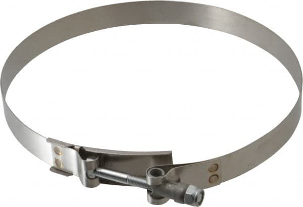 Campbell Fittings - 7-1/2" Hose, 3/4" Wide x 0.025" Thick, T-Bolt Band Clamp - Stainless Steel - Americas Tooling