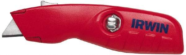 Irwin - Retractable Utility Knife - Red Handle, 2 Blades Included - Americas Tooling