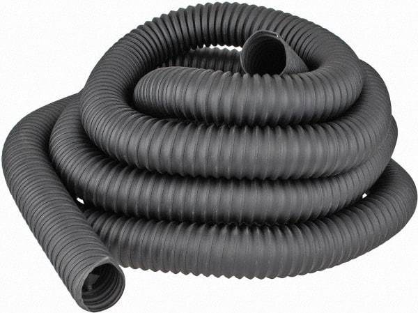 Hi-Tech Duravent - 2" ID, 25' Long, Thermoplastic Rubber Blower & Duct Hose - Black, 3-1/2" Bend Radius, 20 In/Hg, 15 Max psi, -65 to 275°F, Chemical Resistant - Americas Tooling