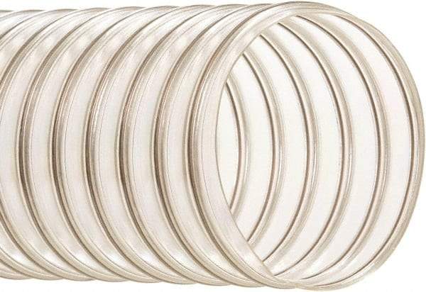 Hi-Tech Duravent - 10" ID, 50' Long, Polyurethane Blower & Duct Hose - Clear, 11-1/4" Bend Radius, 6 In/Hg, 9 Max psi, -65 to 200°F, Oil and Gas Resistant - Americas Tooling