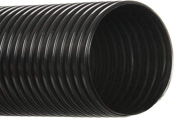 Hi-Tech Duravent - 2-1/2" ID, 25' Long, Polyethylene Blower & Duct Hose - Black, 4" Bend Radius, 5 In/Hg, 11 Max psi, -30 to 160°F, UV Resistant - Americas Tooling