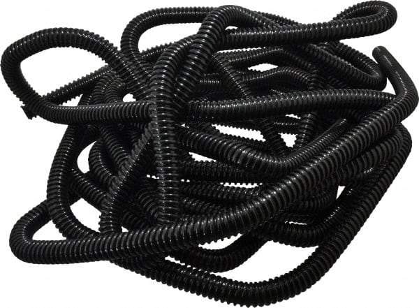 Hi-Tech Duravent - 3/4" ID, 25' Long, Polyethylene Blower & Duct Hose - Black, 1-1/2" Bend Radius, 26 In/Hg, 40 Max psi, -30 to 160°F, UV Resistant - Americas Tooling